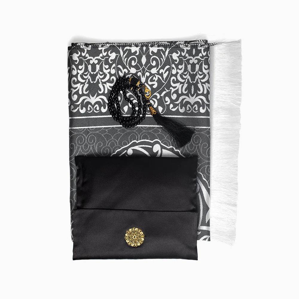 Ebadat Gift Prayer Mat with Matching Prayer Beads - Image 3