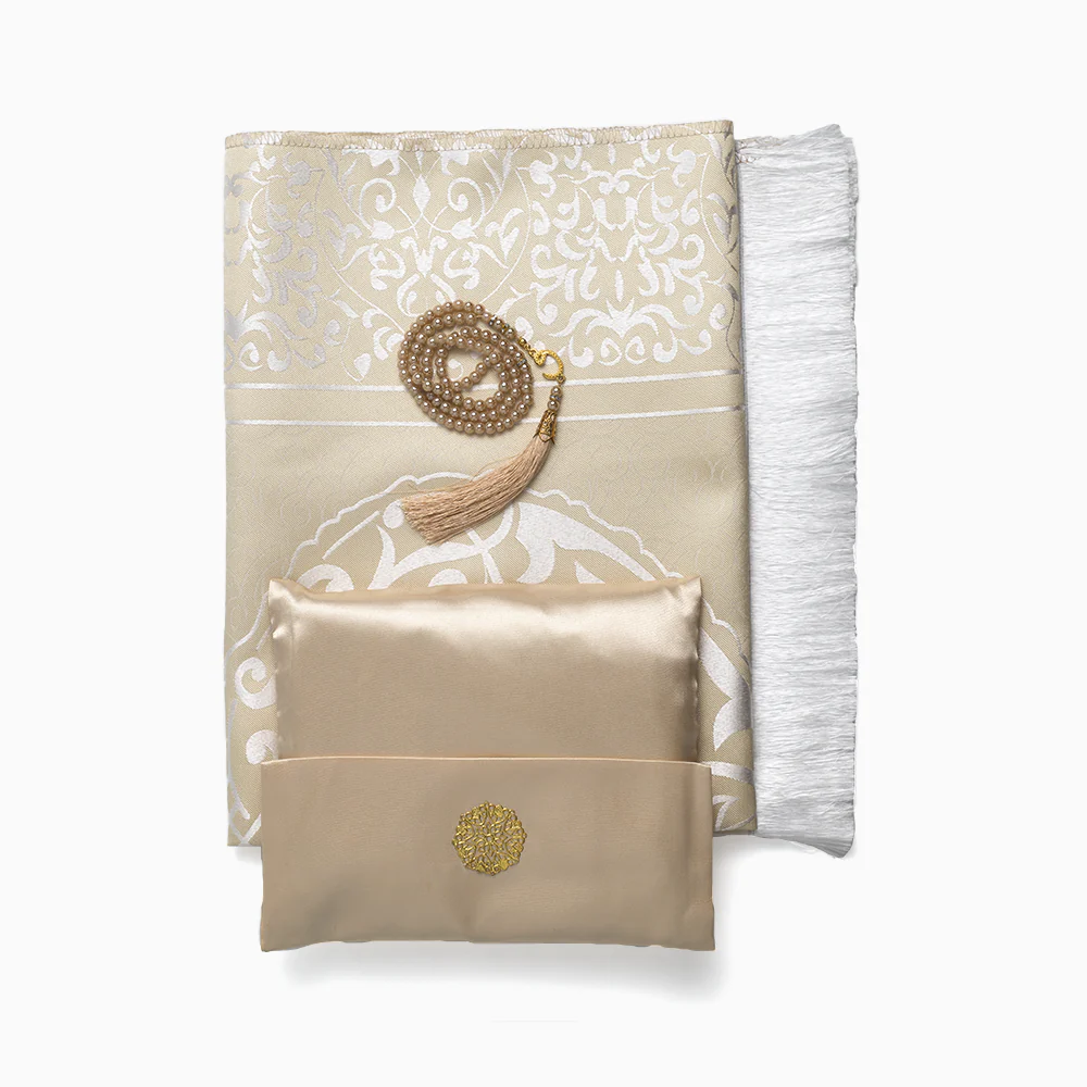 Ebadat Gift Prayer Mat with Matching Prayer Beads - Image 5