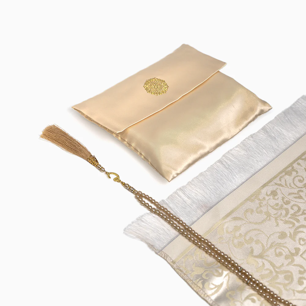 Ebadat Gift Prayer Mat with Matching Prayer Beads - Image 6