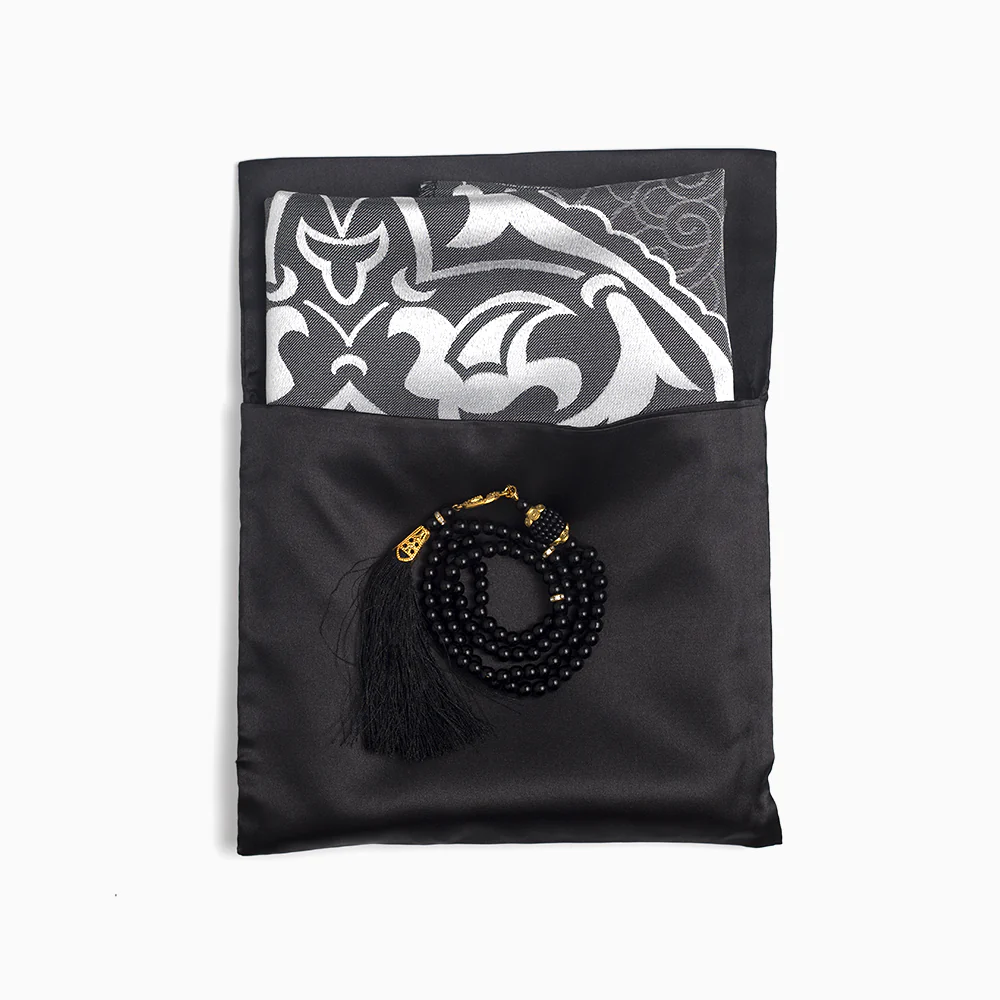 Ebadat Gift Prayer Mat with Matching Prayer Beads - Image 9