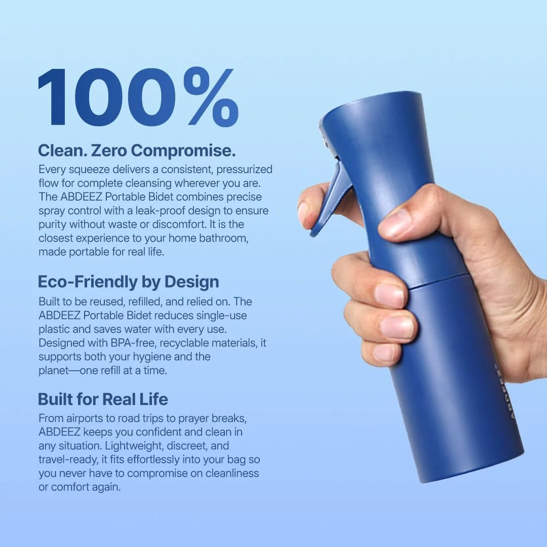 Hajj Complete All-in-One Kit– Salah Trek, Portable Bidet, Wudhu Spray & TWS - Image 7